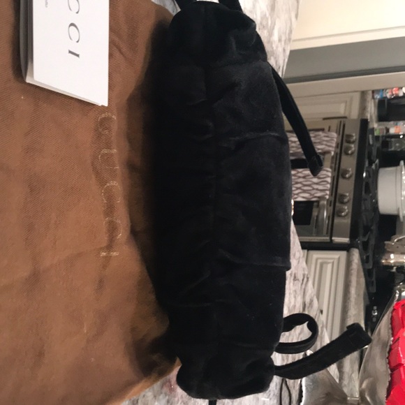 😍 Authentic GUCCI Black Suede Clutch/Wristlet - Picture 6 of 8